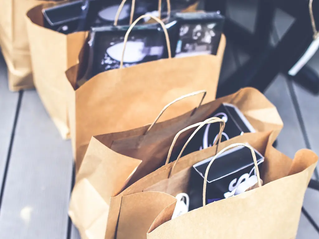 Gift bags with luxury items